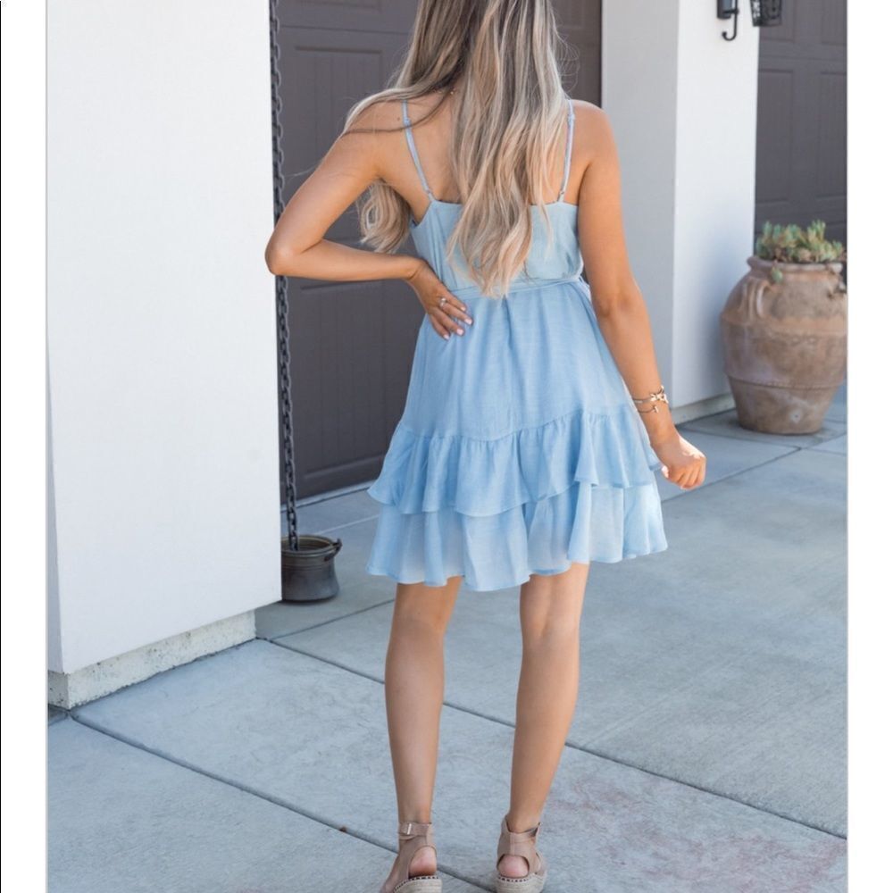 ✨ HP ✨Away Baby Blue Ruffle Dress✨ - Picture 6 of 6